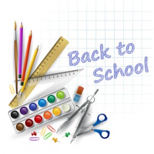 School supplies. Vector illustration